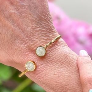 Dune Jewelry Mother of Pearl Gold Bracelet